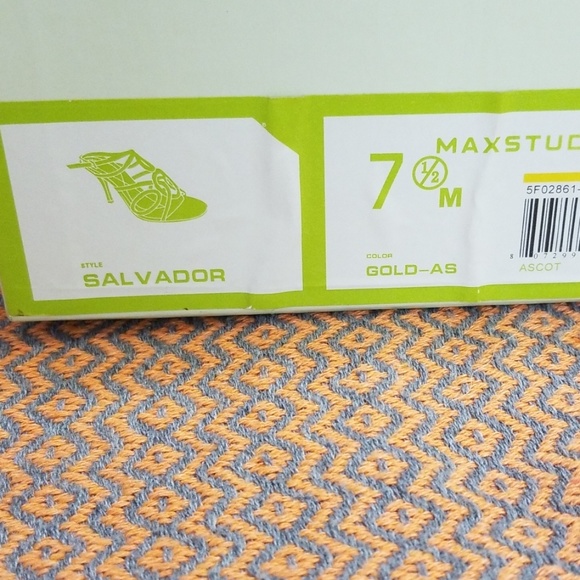 🌜Maxstudio Salvador Rose Art Deco Strappy Heels - Picture 4 of 8